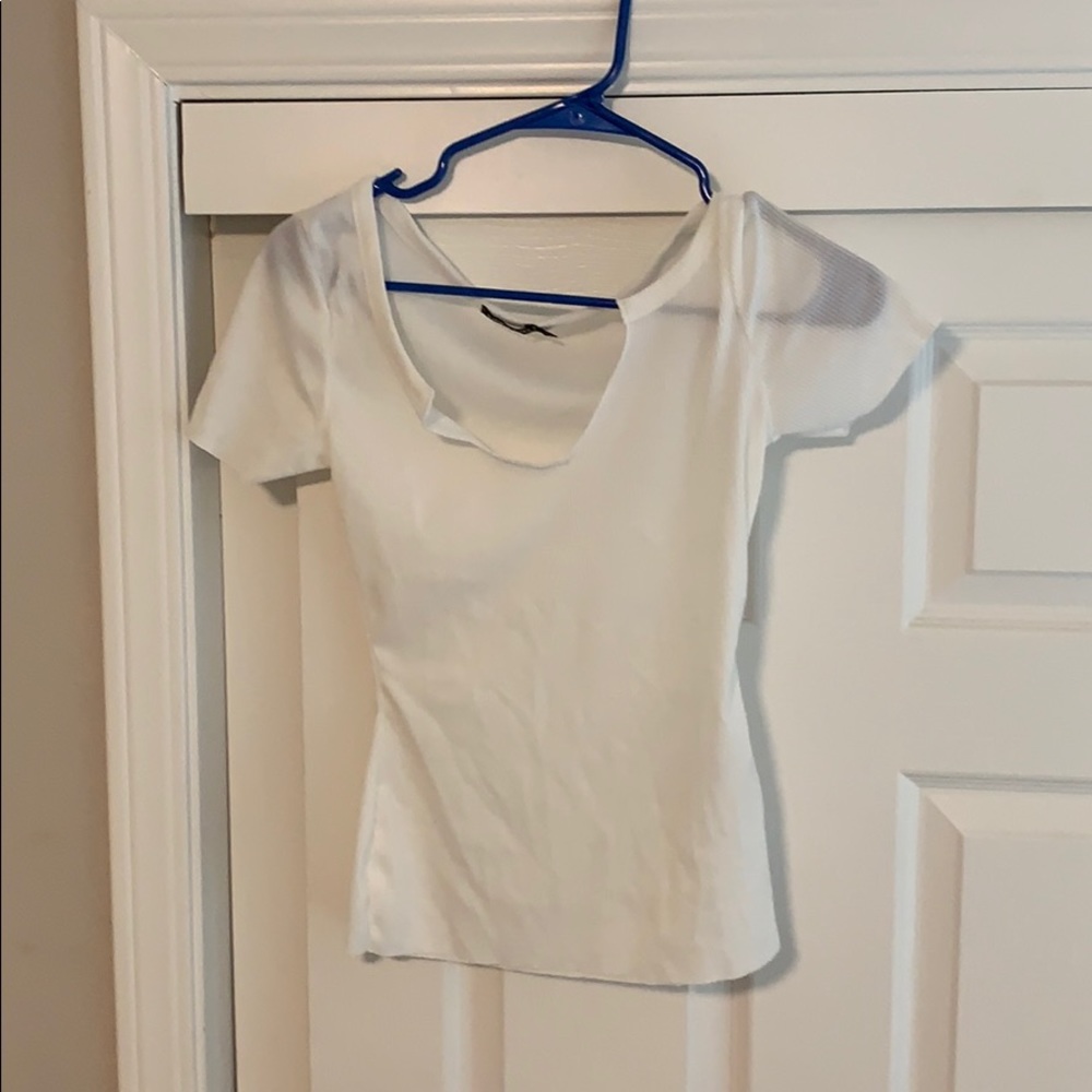 White Scoop Neck